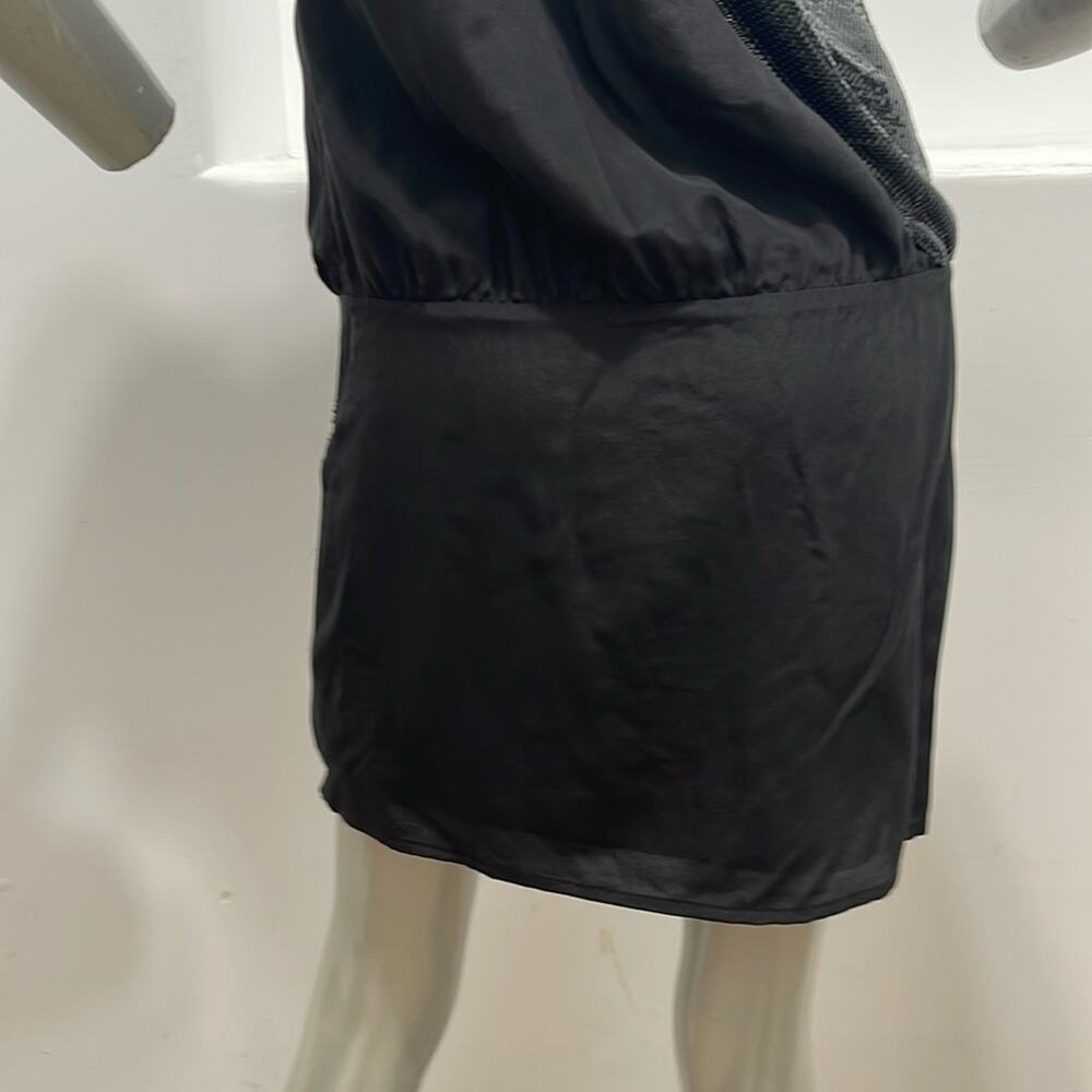 Sheri Bodell One Shoulder Beaded Dress  Black Size S - Picture 8 of 12